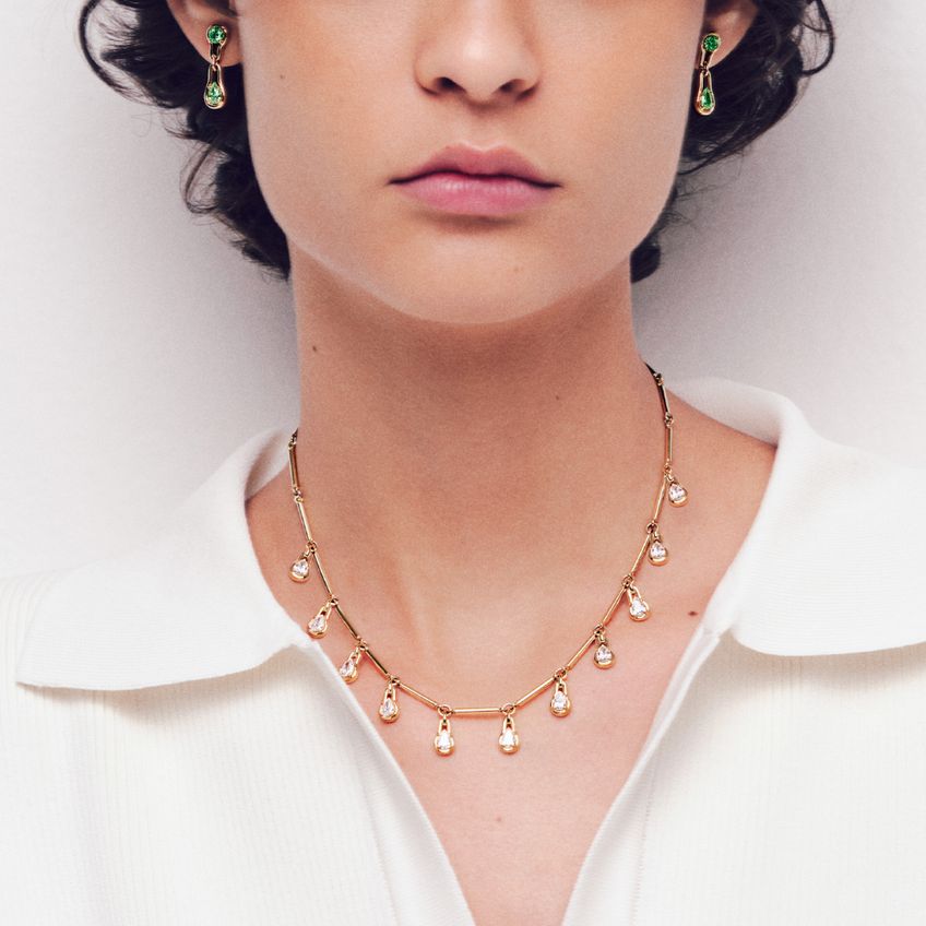 Brincos Drop Esmeralda