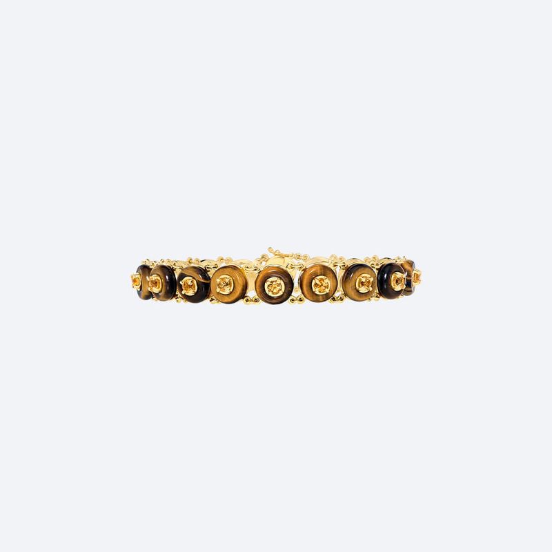 Pulseira Mediterrâneo Olho de Tigre-1792595091793